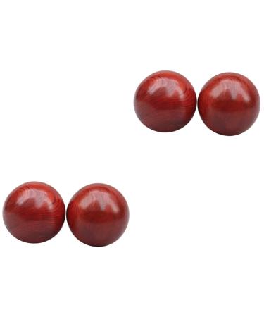 Frcolor 4 pieces portable devices Portable devices Hand training balls Asian meditation balls Stressball massage ball rose wood massage gear health ball massage ball fitness product