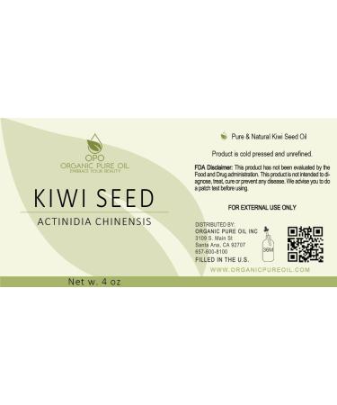 Kiwi Seed Oil - 100% Pure Unrefined Cold Pressed - 4 oz Vegan Hydrating Moisturizer for Skin Hair & Scalp | Premium Quality OPO - Buy Online on GoSupps.com