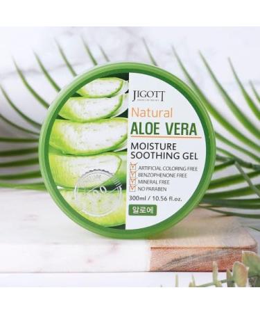 Ekais K-Beauty Aloe Vera Soothing Gel 300ml Hydrating Aloe Moisturizer for Face & Body Lightweight Non-Greasy After Sun Calming Gel