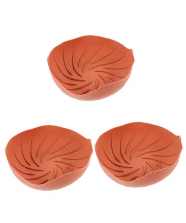 Alipis 3pcs Silicone Pan Holder Airfryer Roasting Pans for Ovens Air Fryer Silicone Pots Accessories Rosyx3pcs 20X20X7CMx3pcs