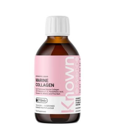 Advanced Hydrolyzed Marine Collagen Liquid Bottle – 5000mg Collagen, Vitamins A, C – Skin Support – Summer Fruit Flavor – 14 Servings