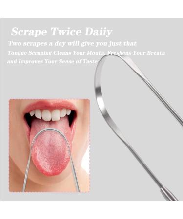 Premium Stainless Steel U-Shaped Tongue Cleaner | Enhance Oral Hygiene | Safe & Comfortable Tongue Scraper - Buy Online on GoSupps.com