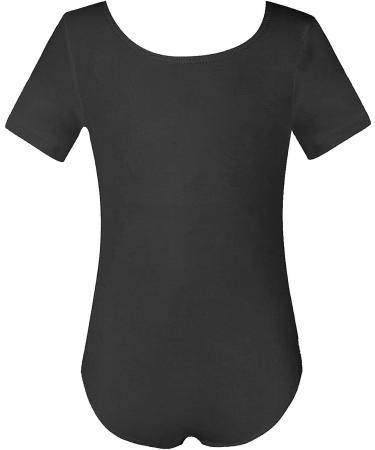 Phineein Girls Short Sleeve Black Leotard - Kids Size 4-6 Years - Buy Online on GoSupps.com