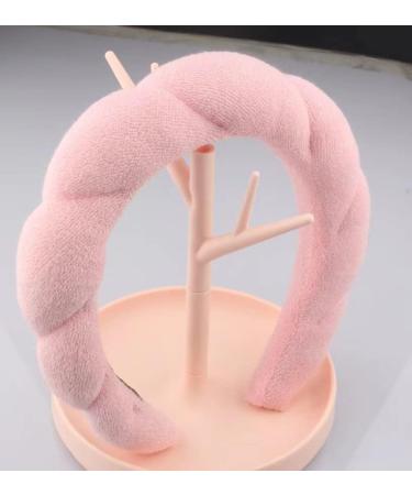 Spa Headband for Women Sponge Terry Towel Cloth Fabric Head Band Puffy Makeup Headband for Skincare Face Washing Makeup Removal Shower Facial Mask (Pink) - Buy Online on GoSupps.com