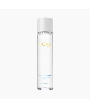 ILONA Clear Through | Replenishing Facial Toner for Soft and Hydrated Skin | Gentle Alcohol-Free Formula with Glucosamine Yucca Gentian and Hyaluronate for Dry Sensitive Skin | 5.0 oz.
