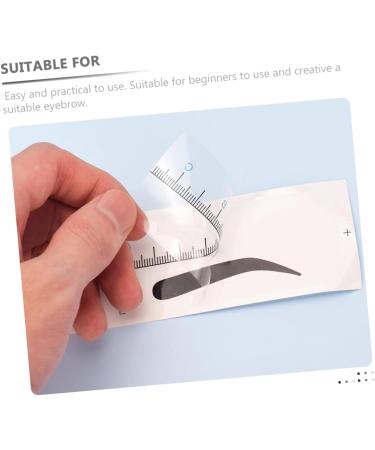  SOLUSTRE SOLUSTRE 10 Pieces Eyebrow Positioning Measuring Stencil Ruler Eyebrow Stamp Stencil Ruler Stirrups DIY Eyebrow Trimmer Disposable PVC - Buy Online on GoSupps.com