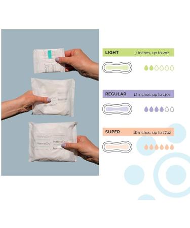 NannoDry Organic Cotton Incontinence Pads - Bladder Leak Protection for Women and Men - Nannocare Regular (20 Count) - Buy Online on GoSupps.com