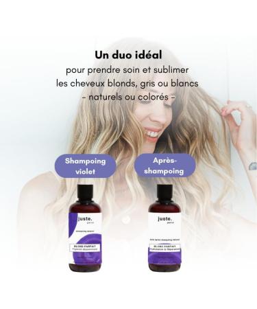 Pack Shampoing dejaunisseur et apr s shampoing violet Routine Blond parfait - Neutralise les reflets jaunes - clat et hydratation - 2x 250ml Pack Shampoing + Apr s Shampoing - Buy Online on GoSupps.com