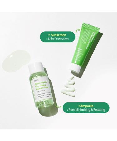 Shop Green Tomato Travel Kit - Cleansing Tissues Pore Cleaner Hydrating Skincare & Sun Protection | Korean Skincare Essentials - Buy Online on GoSupps.com