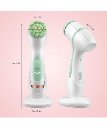 CkeyiN 3-in-1 Electric Facial Cleansing Brush | USB Rechargeable & Waterproof Spin Cleanser Device | Exfoliating Rotating Spa Machine for Women - Buy Online on GoSupps.com