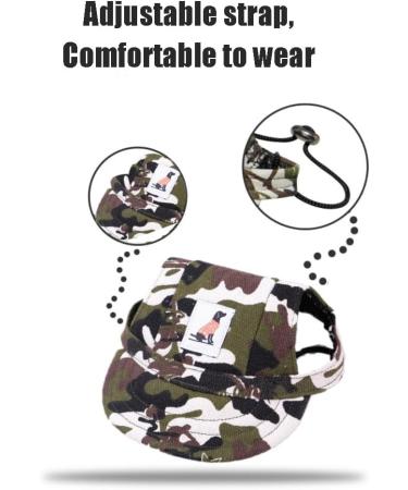 Adjustable Dog Sun Hat - Baseball Cap with Ear Holes & Chin Guard for Ultimate Protection - Buy Online on GoSupps.com
