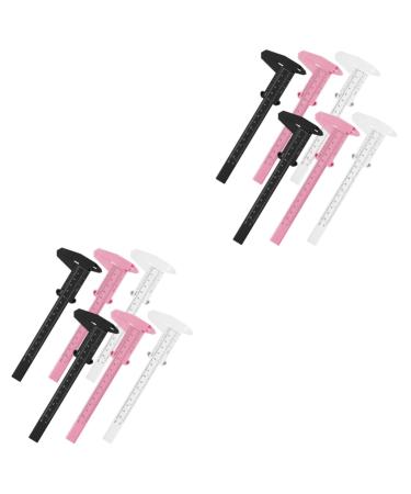 FOMIYES 12 Pcs Locating Rule Facial Tool Pocket Ruler Mini Eyebrow Measuring Ruler Face Eyebrow Card 1 count (Pack of 1) Assorted Colorx2pcs