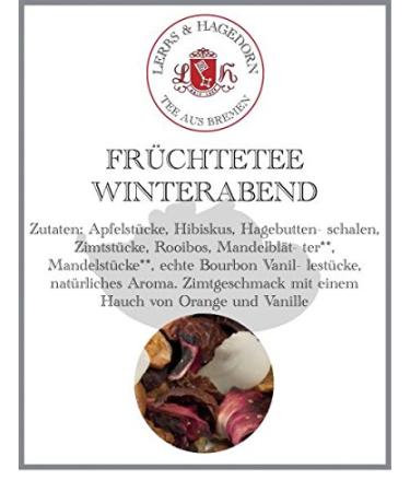 Lerbs & Hagedorn Lerbs & Hagedorn Fruit tea Winter evening | Cinnamon Orange Vanilla 2 kg approx. (162 l) Apple pieces (grilled) hibiscus rose hip peel