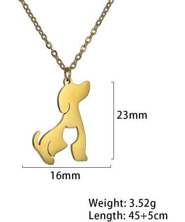 TEAMER Stainless Steel Pet Pendant Necklace - Cute Dog Cat Horse Fox Jewelry for Women - Durable & Stylish - Buy Online on GoSupps.com