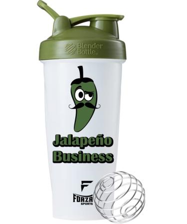 Blender Bottle x Forza Sports Classic 28 oz. Shaker - Jalapeno Business - White - Buy Online on GoSupps.com