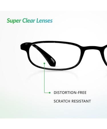 SAV Flex 2 E5020 Slim Oval Reading Glasses - Durable & Lightweight 2.5x Readers for Comfortable Reading Everywhere - Buy Online on GoSupps.com