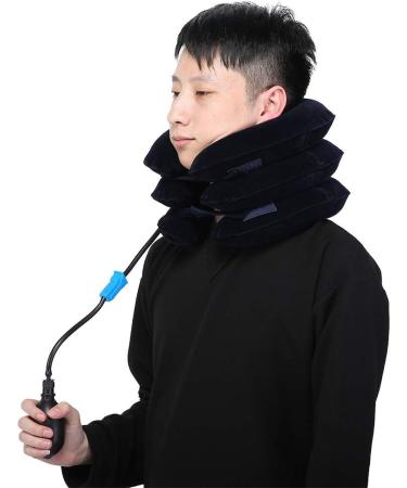 KUIKUI Portable Neck Traction Device Relieve Neck Pain and Fatigue with Ergonomic Design Inflatable Pillow Collar and Adjustable Pressure - Buy Online on GoSupps.com
