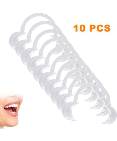 10pcs C-Shape Cheek Retainer - Disposable Mouth Opener for Teeth Whitening & Speech Games - Size M White - Buy Online on GoSupps.com