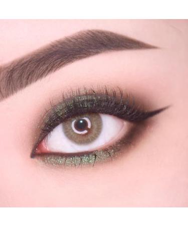 Glamlens Naples Green Contacts | Strong Coverage Natural Color | Silicone Hydrogel | 1 Pair (2 Pieces) | Dia 14.00 | Starch-Free - Buy Online on GoSupps.com