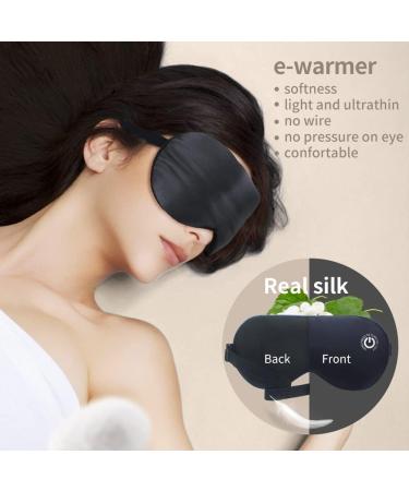 Ewarmer Cordless Heated Eye Mask | Real Silk | USB Rechargeable | Graphene Heating | Improve Sleep | High Temp | Sound Reminder - Buy Online on GoSupps.com