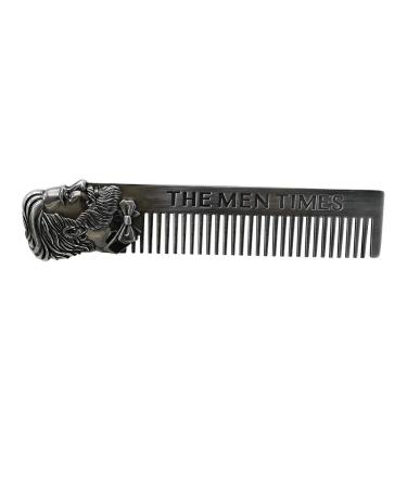 Premium Stainless Steel Pocket Comb & Brush Set for Men's Beards & Mustaches - Silver - Buy Online on GoSupps.com
