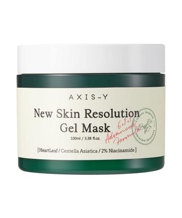 AXIS-Y New Skin Resolution Gel Mask 100ml / 3.38 fl. oz | Skincare Face Mask | Heartleaf | Niacinamide | Skin Soothing | Korean Skincare
