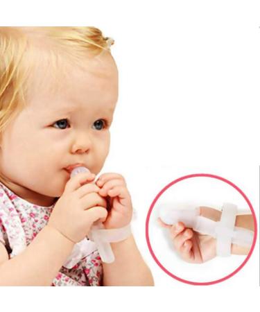 Deanyi Non-Toxic Silicone Finger Protection Kit for Kids | Baby Wrist Tape Treatment | Stop Thumb Sucking | Random Colors - Buy Online on GoSupps.com