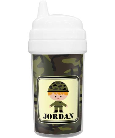RNK Shops Green Camo Toddler Sippy Cup (Personalized)
