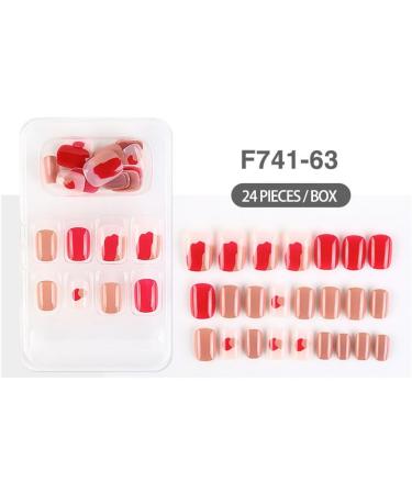 dijiusidy False Nail Perfect Matching Simple to Wear Fingernail Full Coverage Press Type Strong Viscosity Adjustable Paster Type 15 F741 Type 15 F741 - Buy Online on GoSupps.com