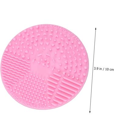 minkissy Makeup Cleaning Mat Make up Kit Portable Hair Brush Silicone Makeup Brush Pad Makeup Brush Cleaner Round Hair Brush Round Cleaning Tool Cleaning Accessories Makeup Pen Sucker Pink 10*10cm Pink - Buy Online on GoSupps.com