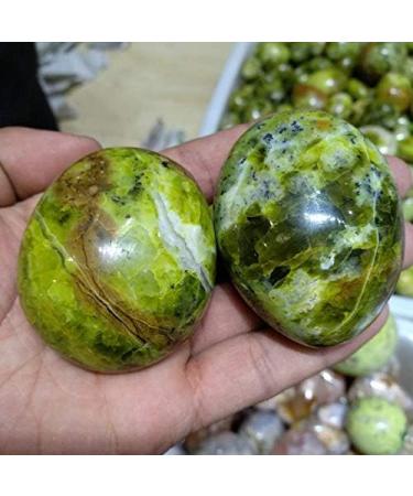 6pcs Natural Green Opal Palm Crystal Polished Specimen Madagascar Natural Stones and Minerals - Buy Online on GoSupps.com