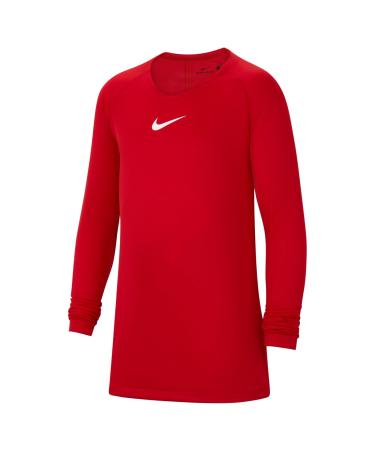 Nike Boys Park First Layer Top Kids Thermal Long Sleeve Top M Red