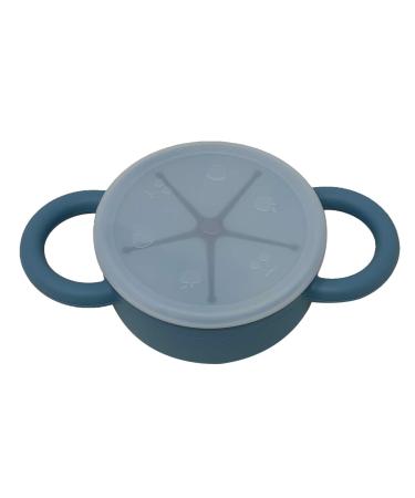BraveJusticeKidsCo Collapsible Silicone Snack Cup | Blue Steel Snack Catcher for Toddler and Baby | Snack Attack II - Buy Online on GoSupps.com