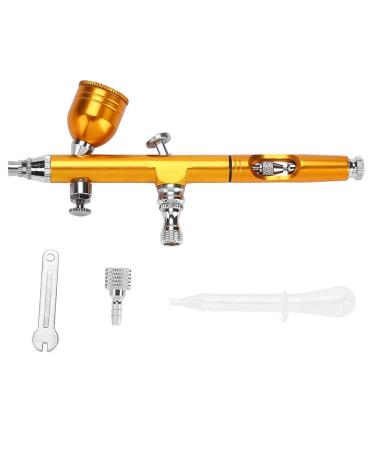 Oxygen Spray Gun  0.2mm Water Oxygen Machine Accessory Tools Professional Airbrush Kit Tattoo Art Decoration Tool for Facial Moisturizing Cleaning Pores Clear (Gold)