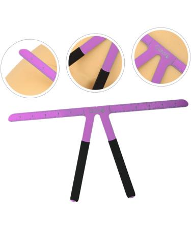 Mipcase Steel Shaper Triangle Measuring Eyebrow Tool Positioning Household Ruler Nose Position Stainless 13.8x7cm Purple - Buy Online on GoSupps.com