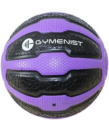 GYMENIST Rubber Medicine Ball with Textured Grip | 2-20 LB Weighted Fitness Balls for Balance and Flexibility | Purple - Buy Online on GoSupps.com