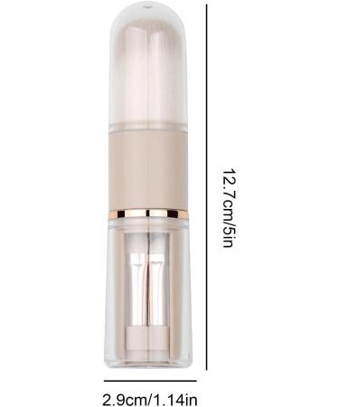 Retractable Makeup Brush | Silicone Concealer Brush - Portable Powder Brushes 5-in-1 Retractable Foundation Concealer Brush for Cosmetics Travel brown - Buy Online on GoSupps.com