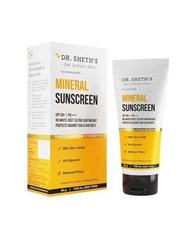 D.r. S.h.e.t.h's Mineral Sunscreen SPF 50+ 25% Zinc Oxide Lightweight Formula 50g