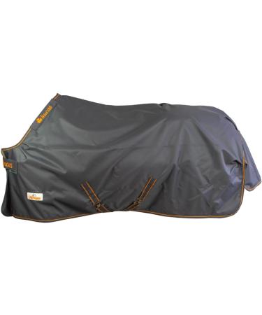 Marengos by Bucas Stay-Dry 1200d Irish Turnout Blanket - Waterproof & Breathable Rain Blanket (Gray/Orange 155cm) - Buy Online on GoSupps.com