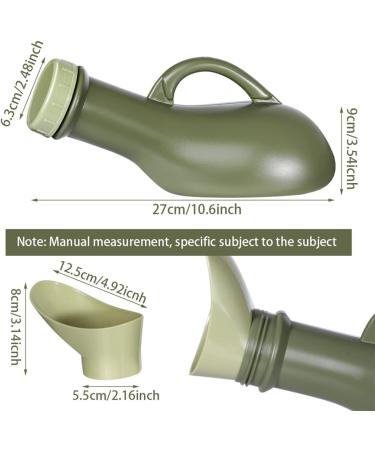 Portable Urinal Travel Toilet Bottle with Funnel - 1000ML Unisex Pee Container for Camping, Car & Outdoor Travel - Buy Online on GoSupps.com