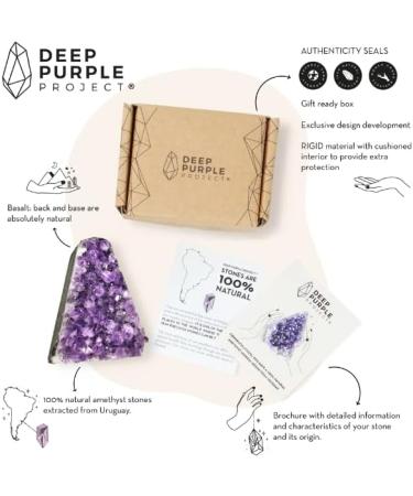 Deep Purple Amethyst Geode (1-1.5 Lb) Raw Cluster Crystals - Authentic from Uruguay - Buy Online on GoSupps.com