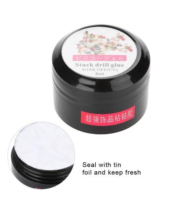Nail Rhinestone Glue Gel 8 Ml Nail Gel Glue UV/LED Cure Needed Super Adhesive Nail Glue Gel for Gems Diamonds Jewelry Polish Clear Decoration - Buy Online on GoSupps.com