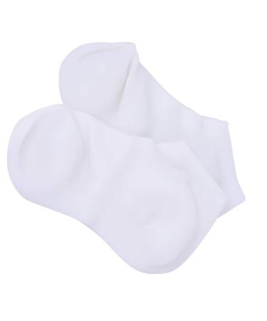 1 pair of protective socks moisturizing heel protection socks Moisture socks for properties socks for women spa-socks white foot sole motto after repair socks 21 x 13 cm white