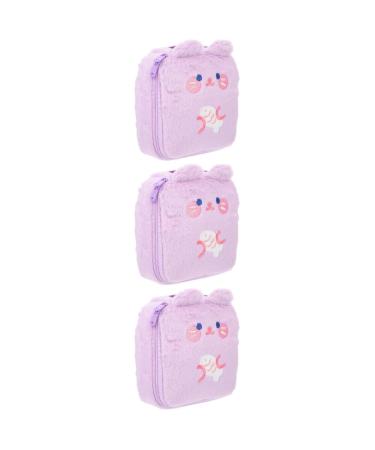 Healeved 3st plush storage bag wallet for women's bandages Bag for menstrual bandages feminine product bag plush-up bag period girl with upholstery high capacity