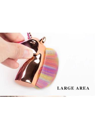 Unicorn Make-Up Brushes Set - Perfect for Nail Art Foundation Blush & Contour - Green Rainbow Horse Large Brush for Face & Hands - Buy Online on GoSupps.com