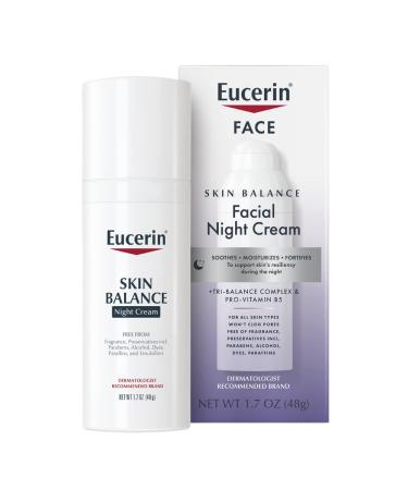Eucerin Skin Balance Night Cream  Sensitive Skin Face Moisturizer Enriched with Tri-Balance Complex  1.7 Oz Bottle - Buy Online on GoSupps.com