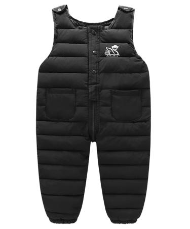 Maeau Baby Boys Girls Snow Ski Bib Snowsuit Pants Toddler Winter Pants Windproof Trousers Bottoms Snow Bib Overalls 6M-4Y Tag 110/3 T Sweatpants A-black