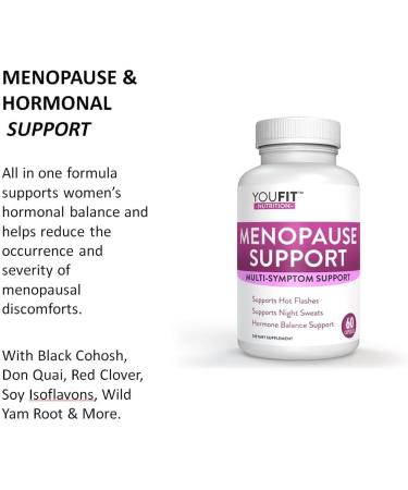 YouFit Nutrition Menopause Relief Capsules for Women - Natural Day and Night Support for Hot Flashes, Stress & Night Sweats - 30 Servings - Buy Online on GoSupps.com