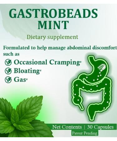 GASTROBEADS Mint Digestive Support Supplement 30 Vegecaps Mint Oil for Bloating and Gas Relief - Buy Online on GoSupps.com