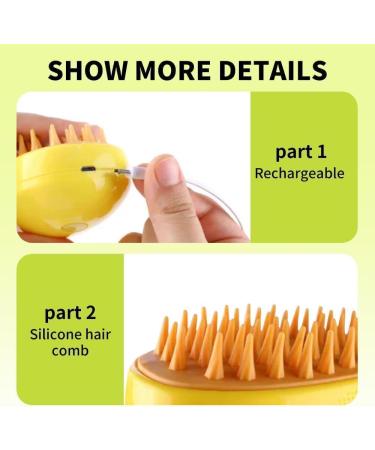 AIWEIYER 3 In1 Steamy Cat Brush - Self Cleaning Ste-am Cat Brush Multifunctional Cat Grooming Brush Pet Hair Removal Comb (green) - Buy Online on GoSupps.com